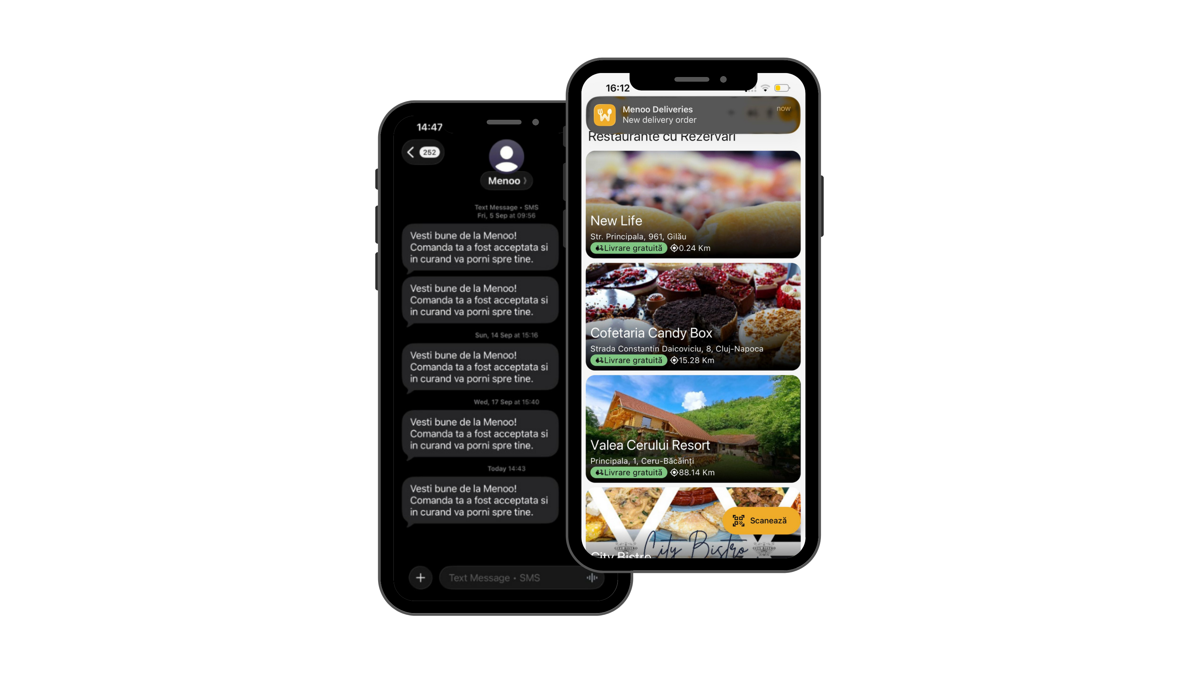 Notificări Push & SMS