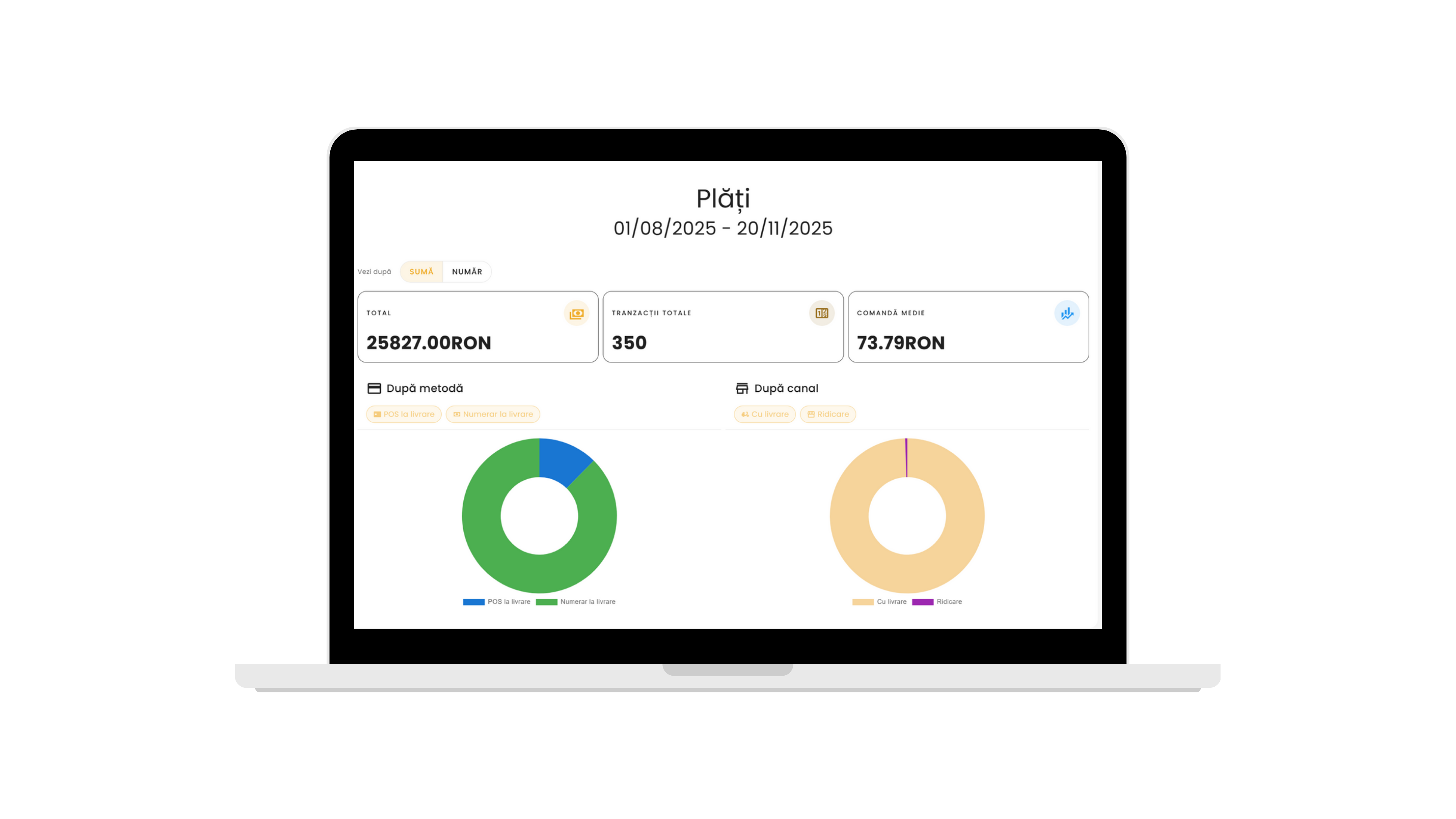 Analize și rapoarte restaurant